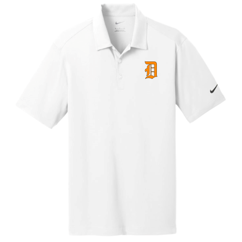 Delaware Jr. Pacers - White - Nike Dri-FIT Vertical Mesh Polo