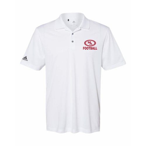 MA Football -  Adidas Performance Polo White
