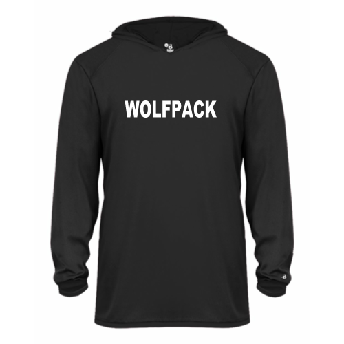 Lincoln Wolfpack - Youth LS Performance Tee with Hood