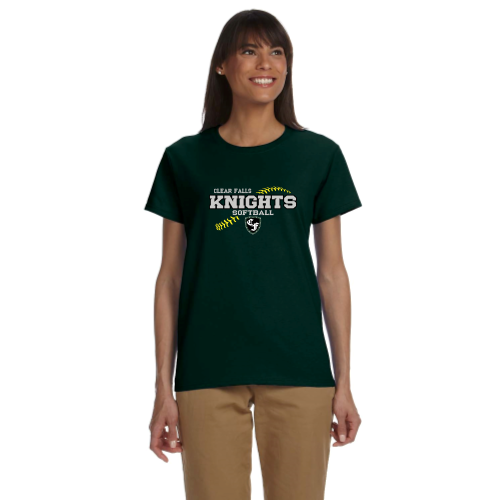 Load image into Gallery viewer, Clear Falls Knights - Softball - Ladies Short Sleeve Cotton Tee
