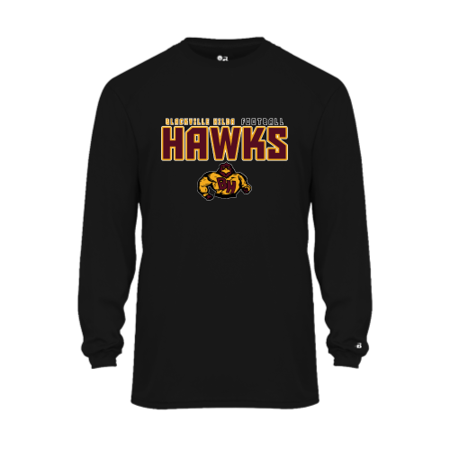 Load image into Gallery viewer, Blackville Hilda Football - Youth LS Performance Tee
