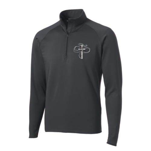 Stix with Christ - Grey - Sport Wicking 1-4 Zip Pullover