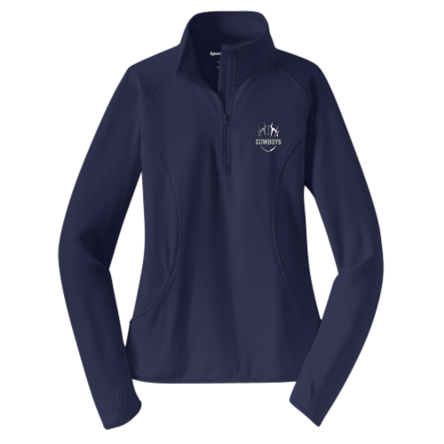 Tanque Cowboys - Ladies Sport Wicking 1-4 Zip Pullover NV