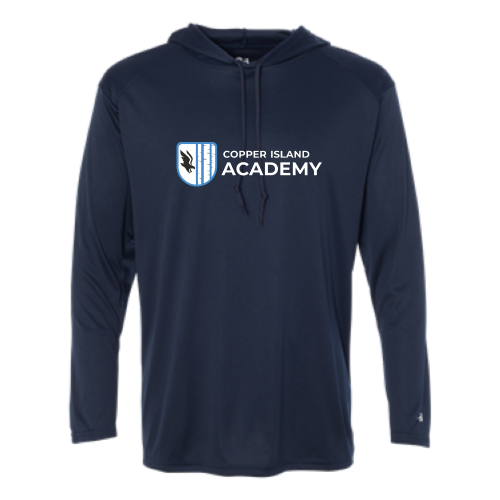 Load image into Gallery viewer, Copper Island - Adult LS Performance Tee with Hood
