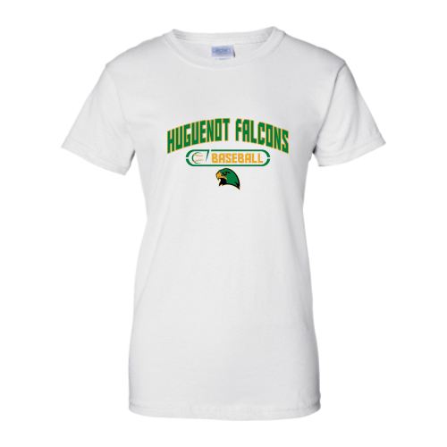 Load image into Gallery viewer, Huguenot Falcons Baseball - Ladies Short Sleeve Cotton Tee
