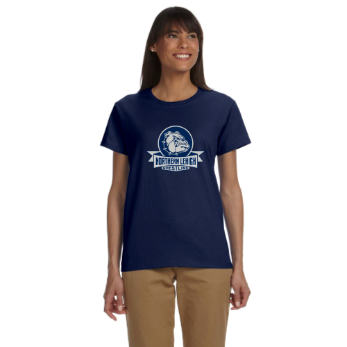 Load image into Gallery viewer, Northern Lehigh Wrestling Bulldog - Ladies Short Sleeve Cotton Tee
