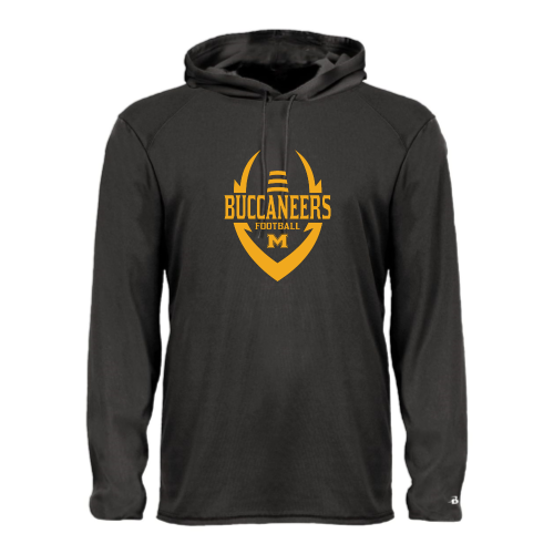 Milford Buccaneers - Adult LS Performance Tee with Hood