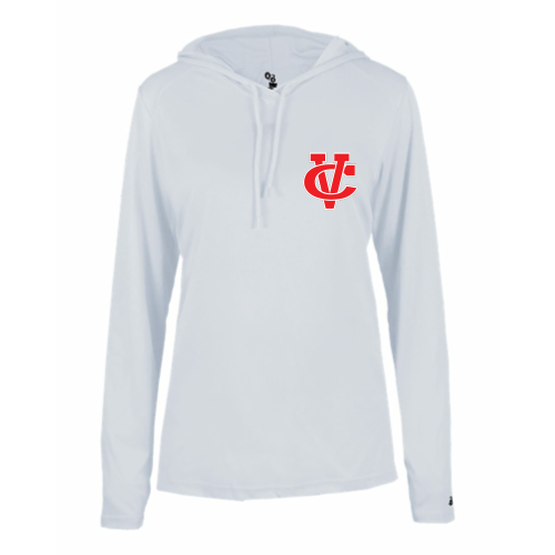 Coosa Valley Softball - Ladies LS Performance Tee with Hood