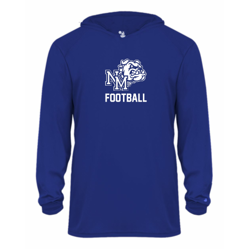 North Mason Football - Youth LS Performance Tee with Hood