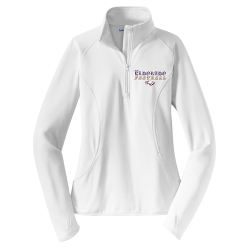 Eldorado - White - Ladies Sport Wicking 1-4 Zip Pullover