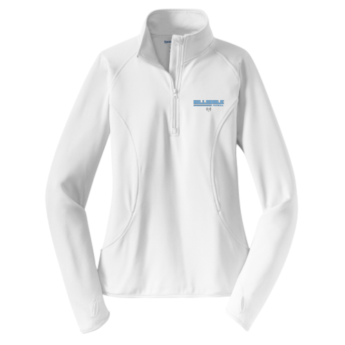 Hillsdale High - Ladies Sport Wicking 1/4 Zip Pullover White