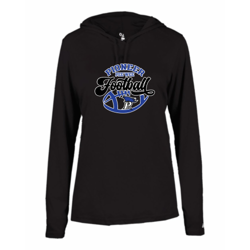 Cros-Lex Football -  Ladies LS Performance Tee with Hood