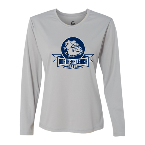 Load image into Gallery viewer, Northern Lehigh Wrestling Bulldog - Ladies LS Performance Tee
