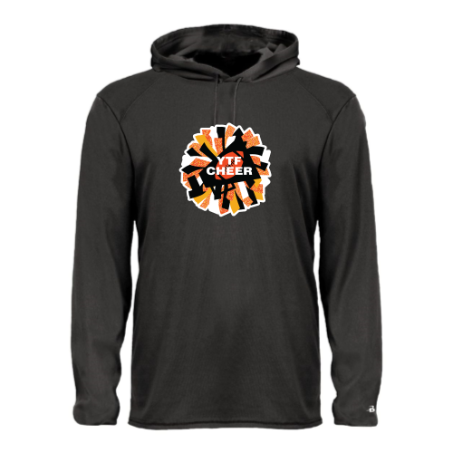 YTF Cheer - Adult LS Performance Tee with Hood