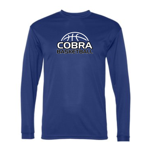 Creekside Cobra Basketball Royal - Adult LS Performance Tee