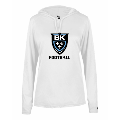 Load image into Gallery viewer, Bishop Kearney HS - Ladies LS Performance Tee with Hood
