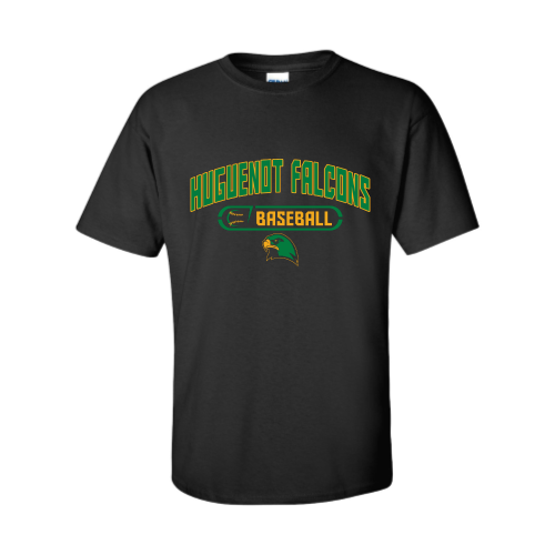 Huguenot Falcons Baseball - Adult Short Sleeve Cotton Tee