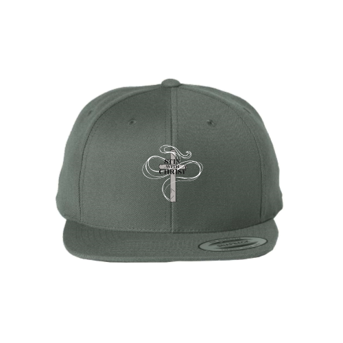 Stix with Christ - Grey - Premium Flat Bill Snapback