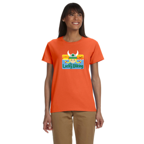 Load image into Gallery viewer, The Lucky Viking -  Ladies Short Sleeve Cotton Tee
