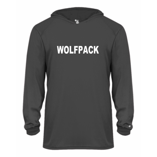 Load image into Gallery viewer, Lincoln Wolfpack - Youth LS Performance Tee with Hood

