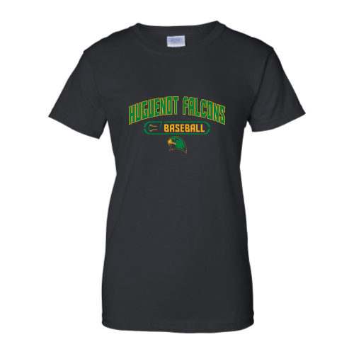 Load image into Gallery viewer, Huguenot Falcons Baseball - Ladies Short Sleeve Cotton Tee
