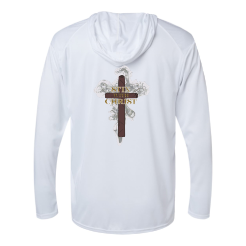 Load image into Gallery viewer, Stix with Christ - Adult LS Performance Tee with Hood
