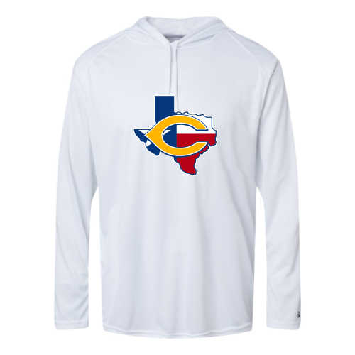 Load image into Gallery viewer, Comfort Youth - Adult LS Performance Tee with Hood
