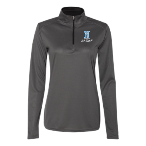 Hillsdale Basketball - B-Core Women's Quarter-Zip - Gray