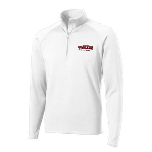 Forest Park Trojans - White - Sport Wicking 1-4 Zip Pullover