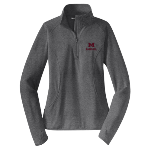 Load image into Gallery viewer, Milford Football - Ladies Sport Wicking 1-4 Zip Pullover
