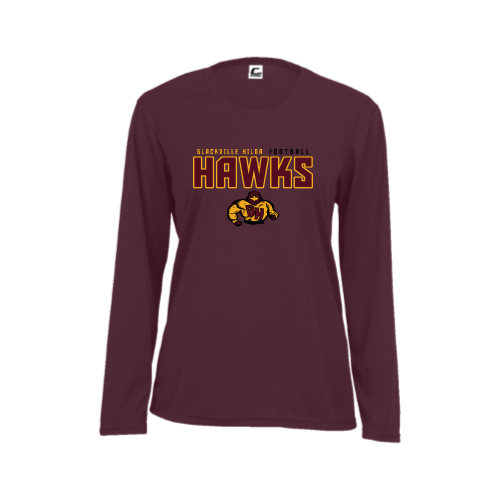 Load image into Gallery viewer, Blackville Hilda Football - Ladies LS Performance Tee
