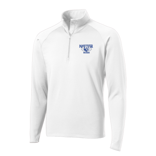 Manchester Bears Football -  Sport Wicking 1/4 Zip Pullover White