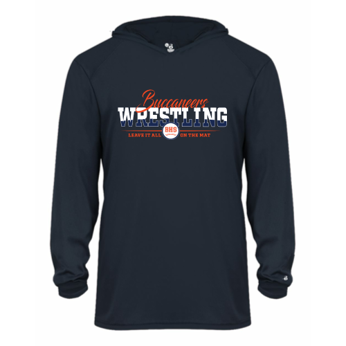 Load image into Gallery viewer, Beech High School Wrestling - Youth LS Performance Tee with Hood
