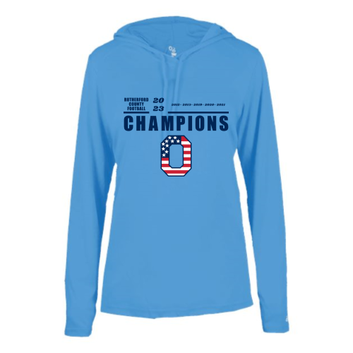 Load image into Gallery viewer, Oakland Middle School - Ladies LS Performance Tee with Hood
