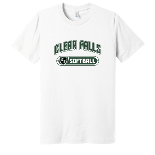 Clear Falls - Softball - Canvas Adult Short Sleeve Cotton Tee