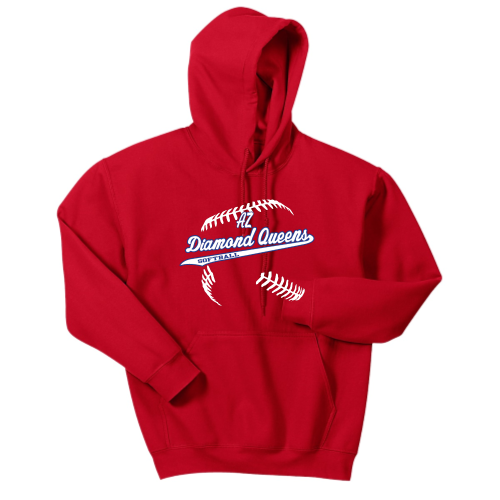 AZ Diamondqueens Softball - Adult Pullover Hood Sweatshirt