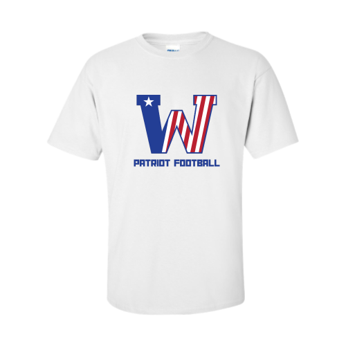 Washington Patriot Football - Adult Short Sleeve Cotton Tee