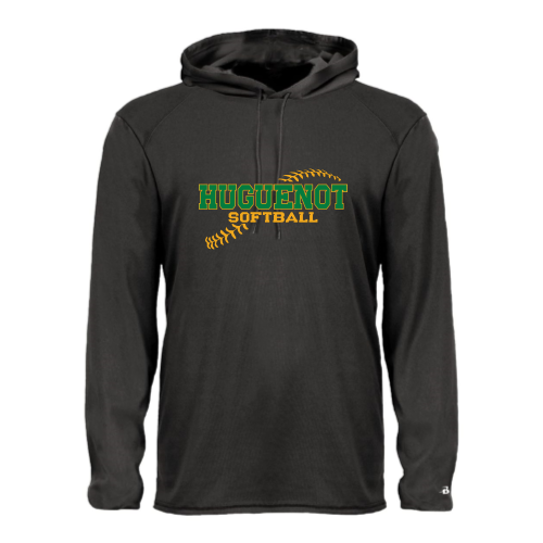 Huguenot Softball - Adult LS Performance Tee with Hood