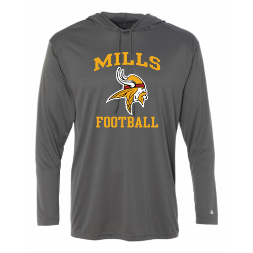 Load image into Gallery viewer, Mills HS - Adult LS Performance Tee with Hood
