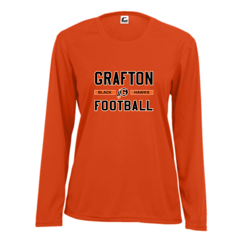 Load image into Gallery viewer, Grafton Black Hawks - Ladies LS Performance Tee
