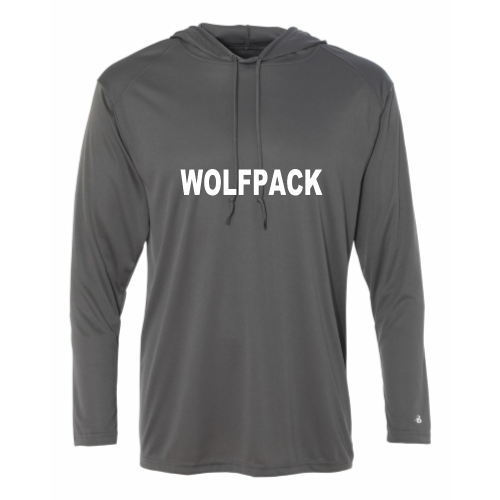 Load image into Gallery viewer, Lincoln Wolfpack - Adult LS Performance Tee with Hood
