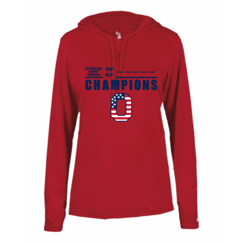 Load image into Gallery viewer, Oakland Middle School - Ladies LS Performance Tee with Hood
