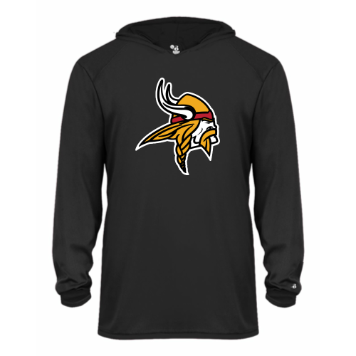 Load image into Gallery viewer, Mills Football - Youth LS Performance Tee with Hood
