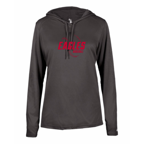 MA Baseball - Ladies LS Performance Tee with Hood