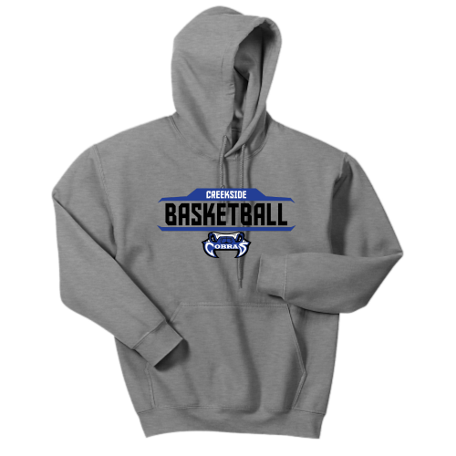 Creekside Cobra Basketball Silver - Adult Pullover Hood Sweatshirt