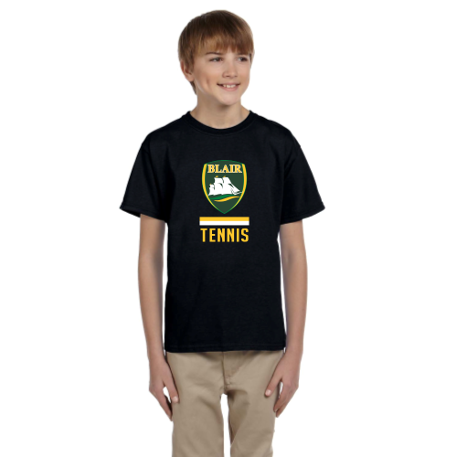 Load image into Gallery viewer, Blair Tennis - Youth Short Sleeve Cotton Tee
