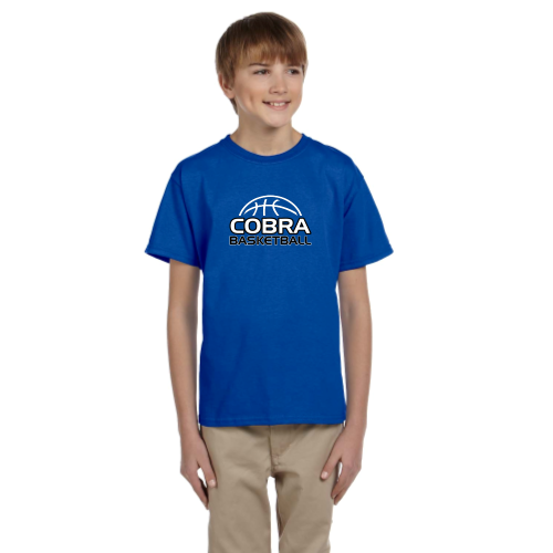 Creekside Cobra Basketball Royal - Youth Short Sleeve Cotton Tee