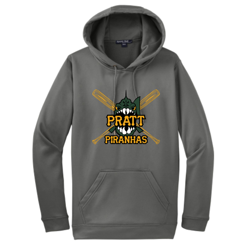 Load image into Gallery viewer, Pratt Piranhas - Sport-Tek Sport-Wick Fleece Hooded Pullover
