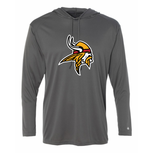 Load image into Gallery viewer, Mills Football - Adult LS Performance Tee with Hood
