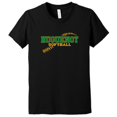 Huguenot Softball - Canvas Adult Short Sleeve Cotton Tee